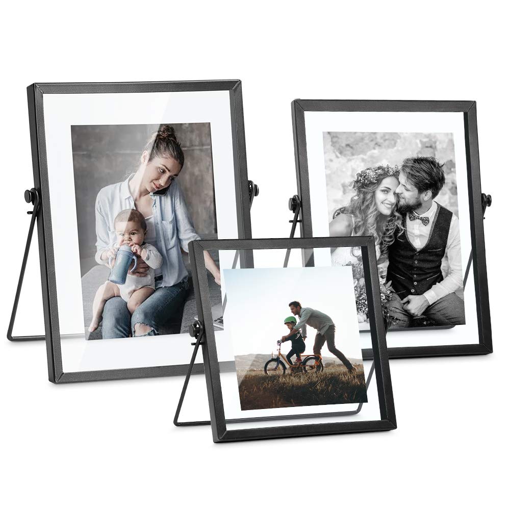 フォトフレーム Photo frame Amazon.com - ZONYEO Set of 3 Glass Picture Frame, Collection